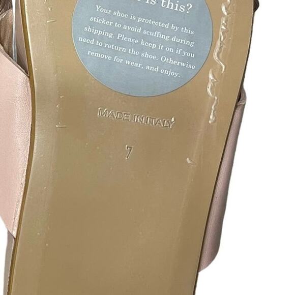 EVERLANE The Form Crossover Sandal Pale Rose Leather Slip On Flat Size 7 NEW - Picture 7 of 7